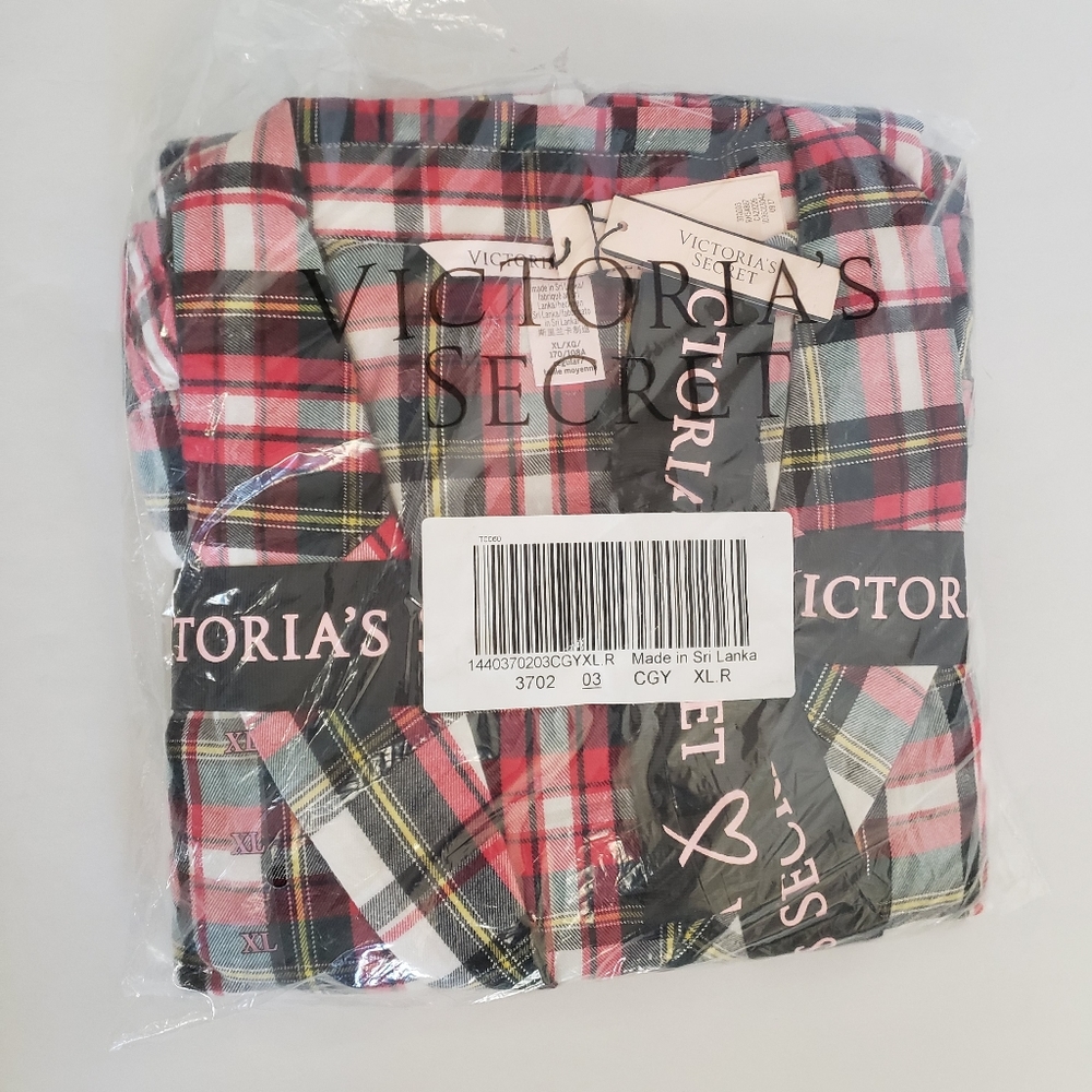 Victoria's Secret Plaid 2-Piece Button-Down Pajamas
